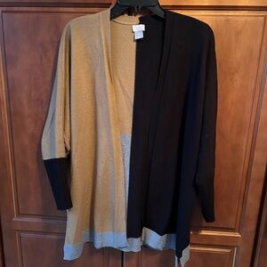 Chico’s Colorblock Open Front Ruana Size S/M